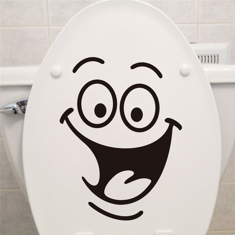 Smile face Toilet sticker