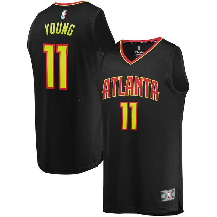 Trae Young Atlanta Hawks Branded Youth Fast Break Jersey Black - Icon Edition 2018 2019