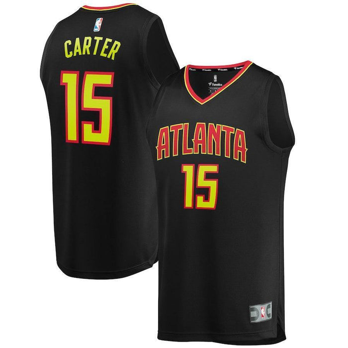 Vince Carter Atlanta Hawks Branded Youth Fast Break Jersey Black - Icon Edition 2018 - 2019