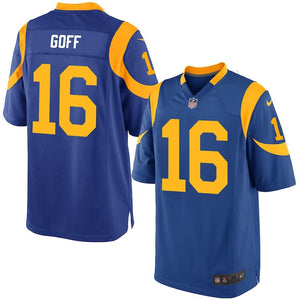 JARED GOFF LOS ANGELES RAMS SUPER BOWL YOUTH GAME JERSEY - ROYAL