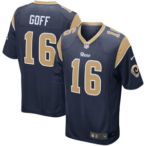 JARED GOFF LOS ANGELES RAMS SUPER BOWL PLAYER GAME JERSEY – NAVY