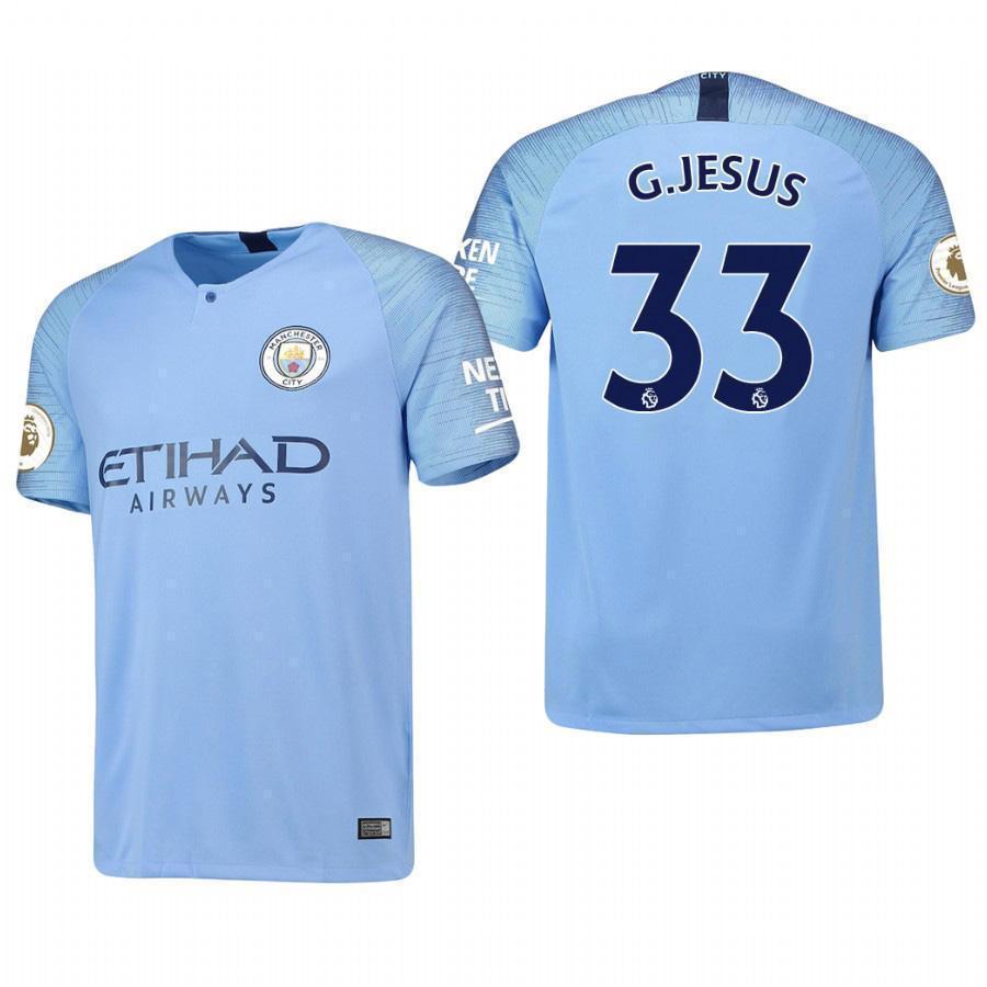 Gabriel Jesus Manchester City Home Jersey 2018/19