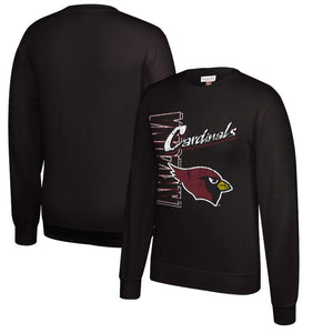 Men's Arizona Cardinals Mitchell & Ness Black Winning Team Pullover Sweatshirt