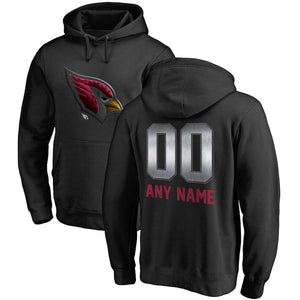 Men's Arizona Cardinals NFL Pro Line by Fanatics Branded Black Personalized Midnight Mascot Pullover Hoodie