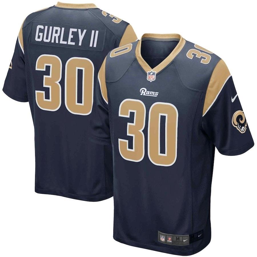 LOS ANGELES RAMS SUPER BOWL TODD GURLEY II NAVY JERSEY 2018 - 2019