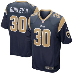 LOS ANGELES RAMS SUPER BOWL TODD GURLEY II NAVY JERSEY 2018 - 2019